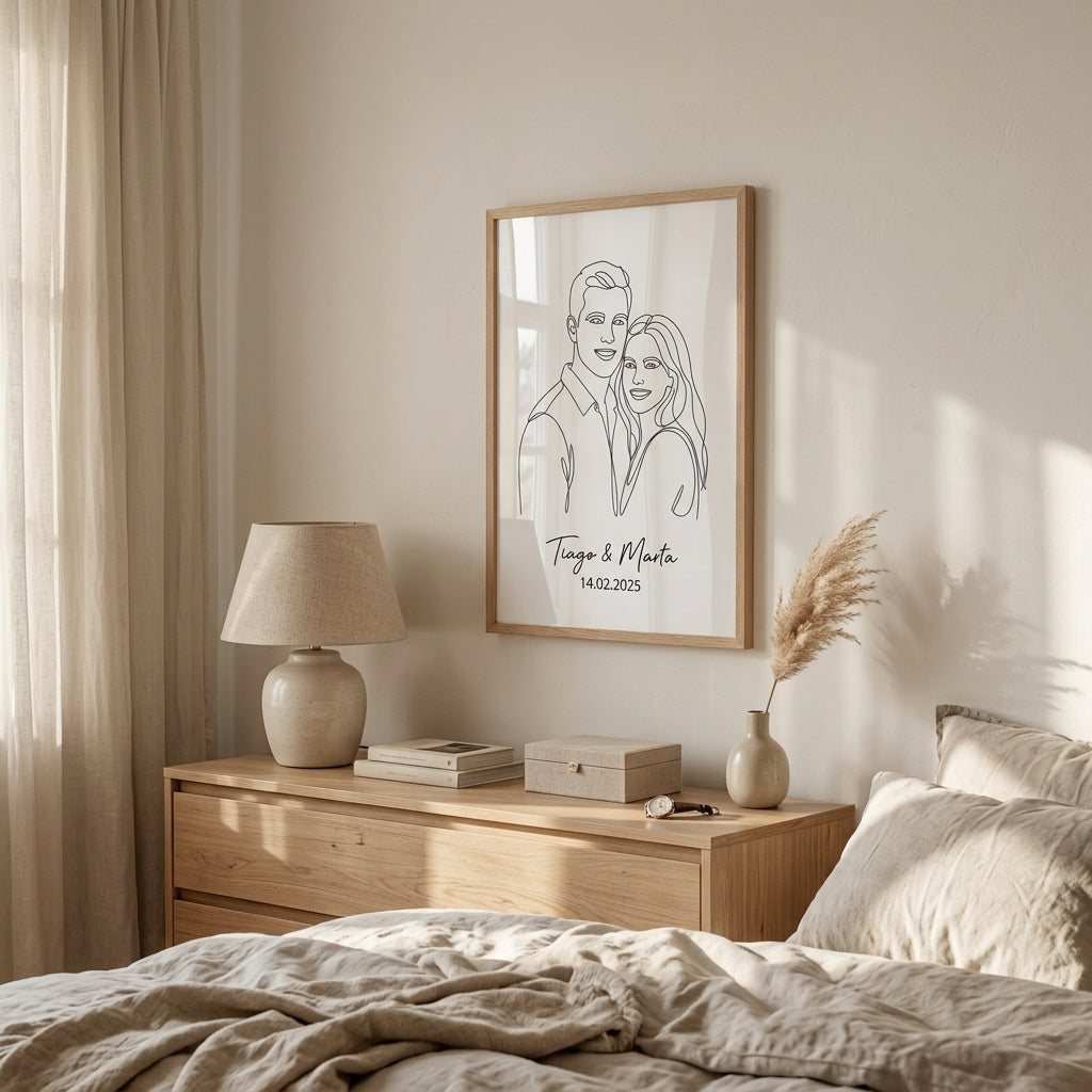 Quadro Retrato - Line Art Photograph
