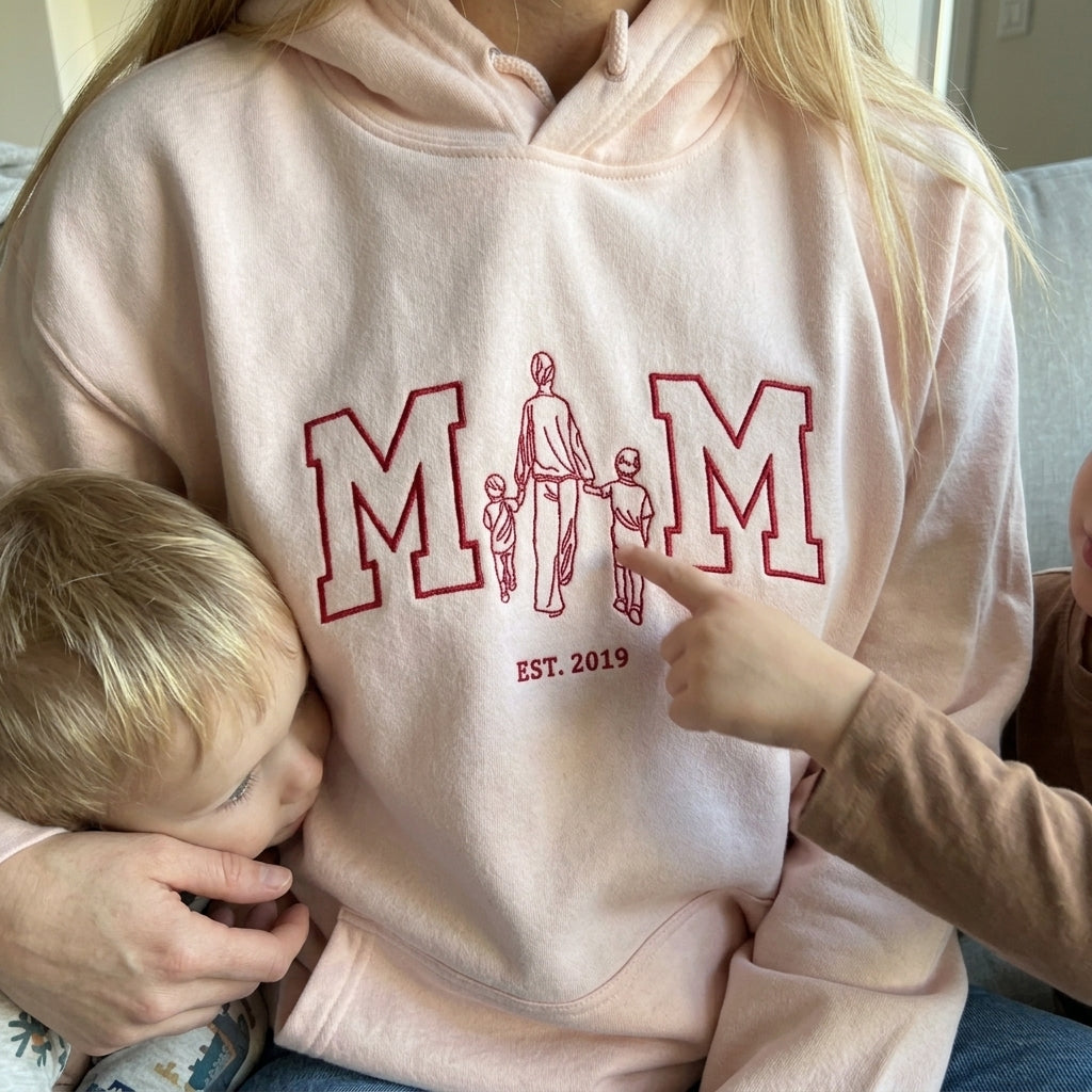 Hoodie "MOM" - Line Art