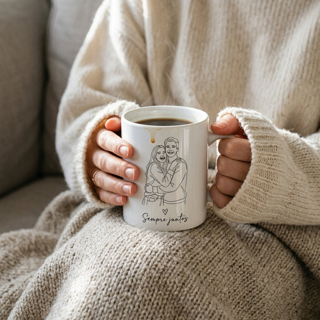 Caneca - Retrato Line Art