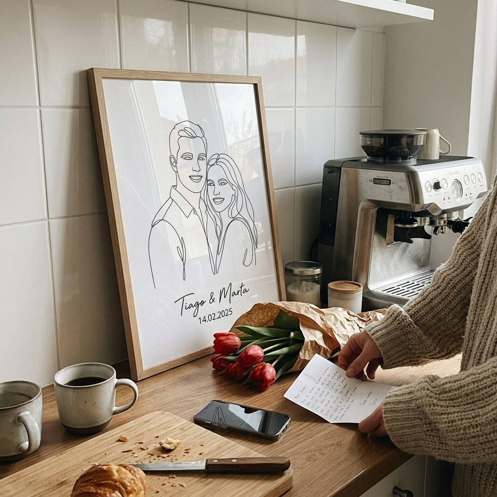 Quadro Retrato - Line Art Photograph
