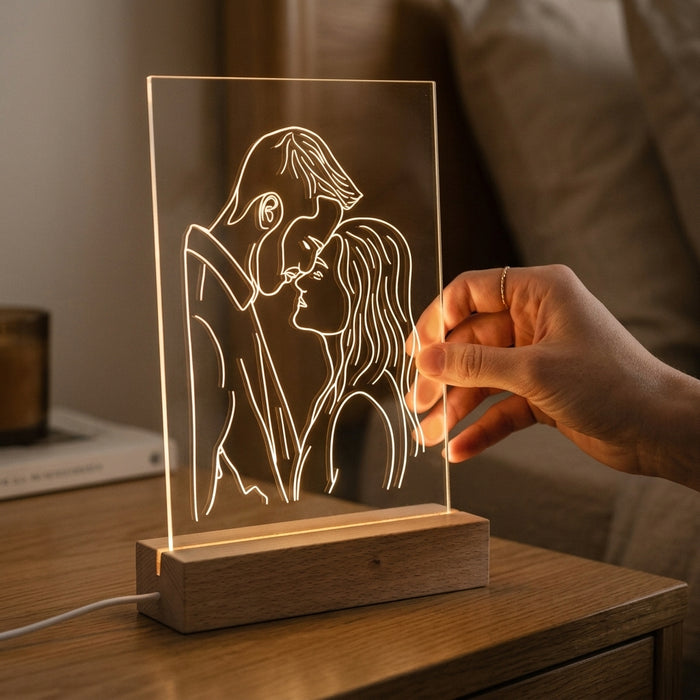 Placa Retrato - Line Art
