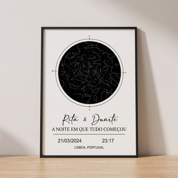Quadro Mapa das Estrelas