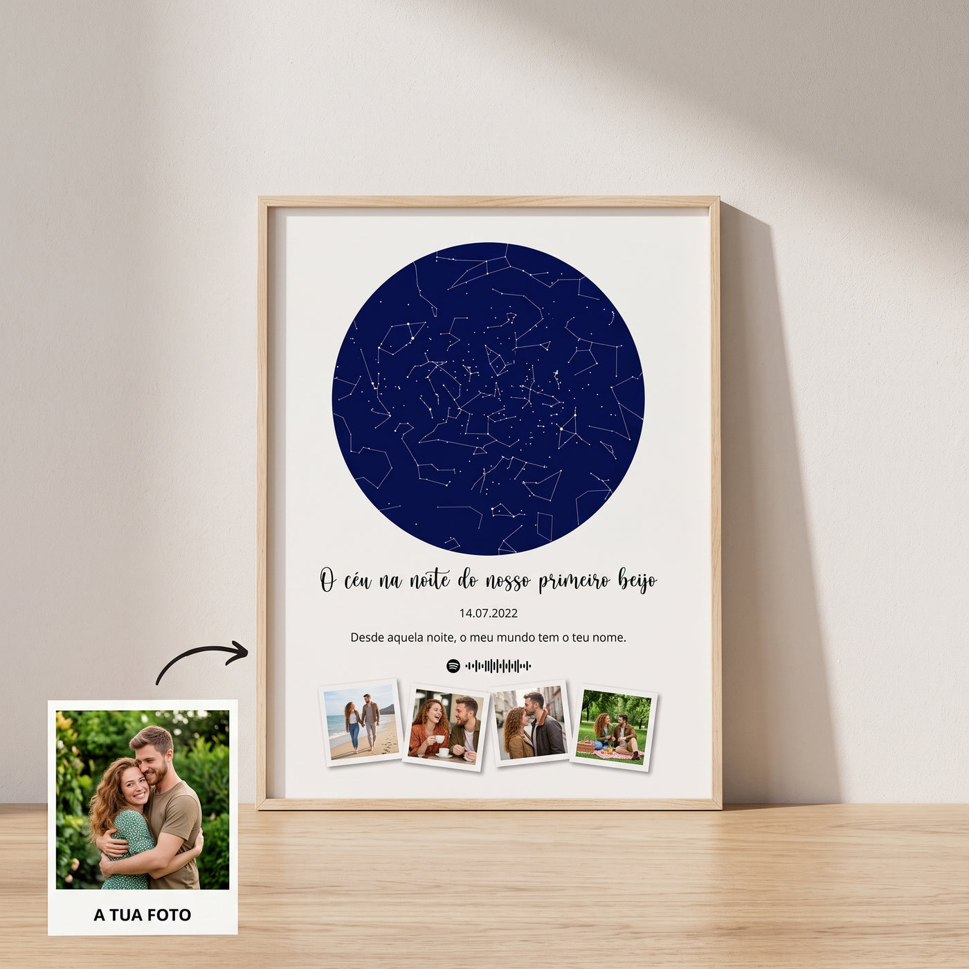 Quadro Mapa das Estrelas - Fotografias e Música