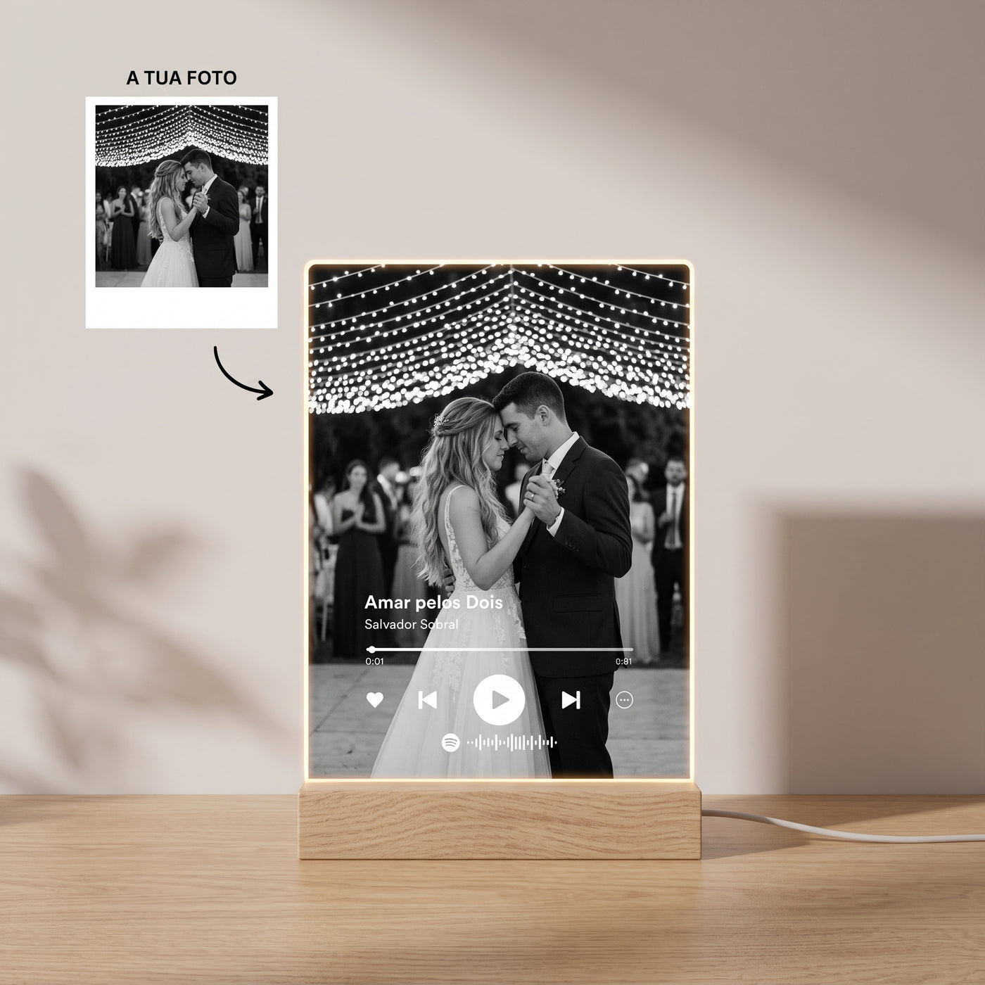 Placa Spotify - Personalizável