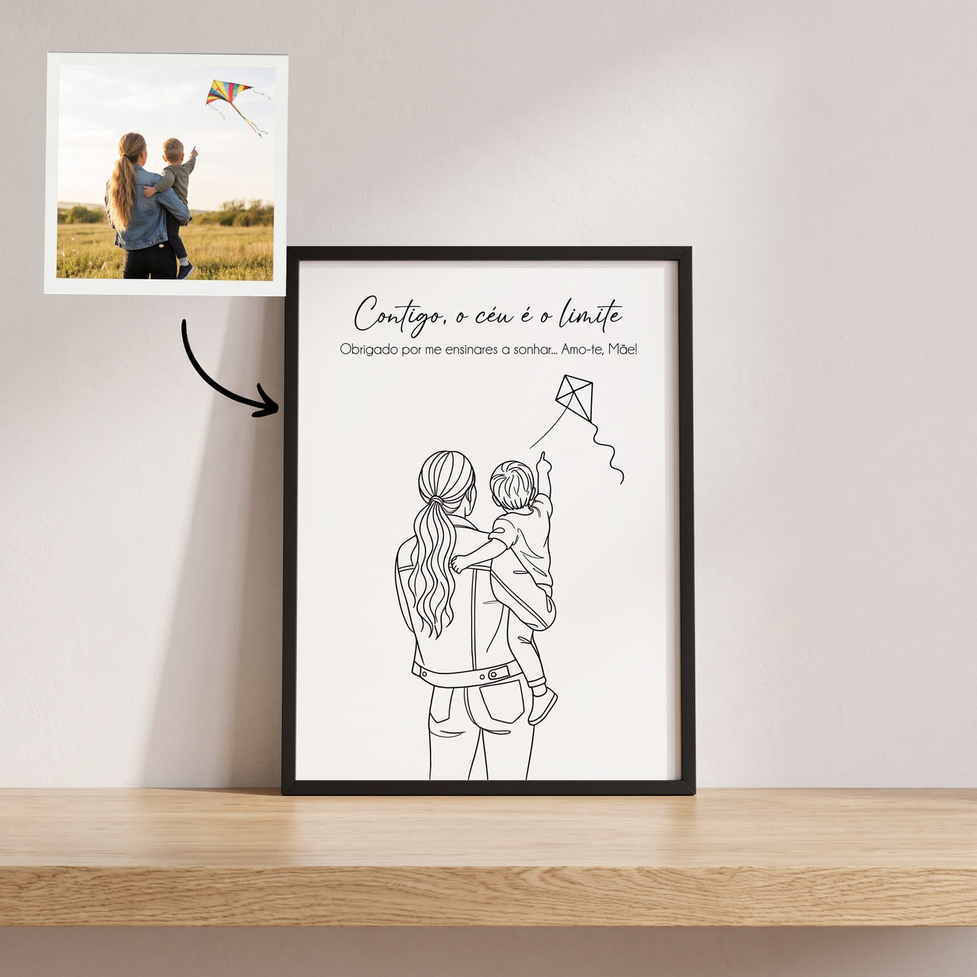 Quadro Retrato - Line Art