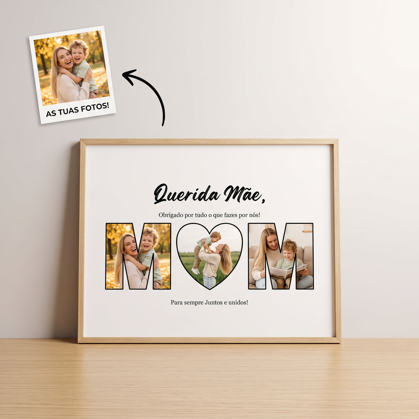 Quadro "MOM" - 3 Fotos
