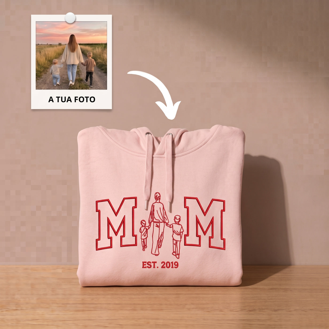 Hoodie "MOM" - Line Art