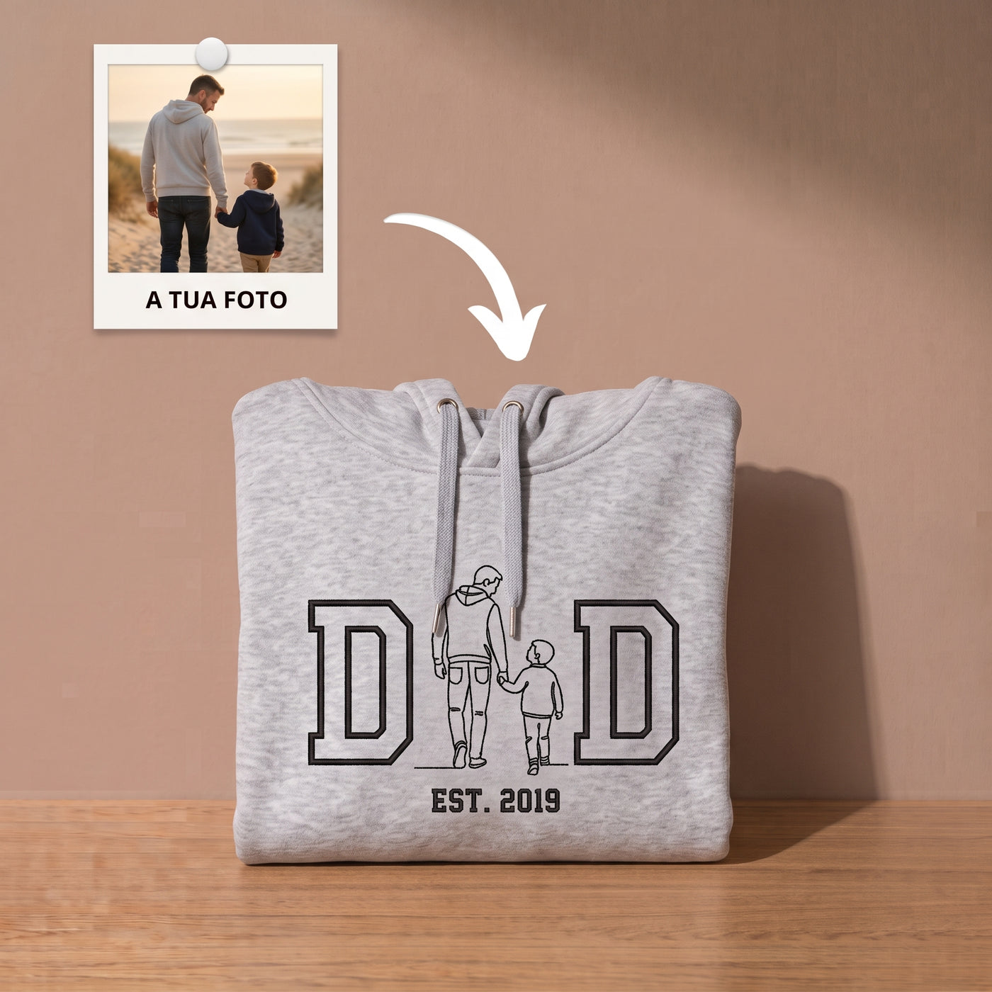 Hoodie "DAD" - Line Art